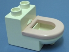 Lego Duplo, Furniture Toilet with Rose Pink Seat (4911 / 4912)
