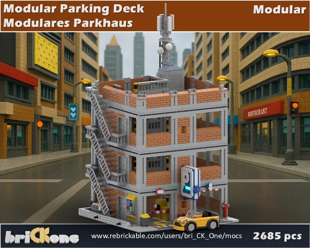 Lego Modular Parking Deck - Modulares Parkhaus
