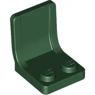 Seat / Chair 2 x 2 with Center Sprue Mark / Dark Green