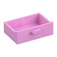 Cupboard 2 x 3 Drawer with Reinforcements / Bright Pink