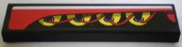 Tile 1 x 4 with 4 Cylinder Heads and Wires Pattern Model Right Side (Sticker) - Set 8898