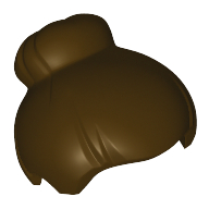 Lego Hair Top Knot Bun [Plain] / Dark Brown
