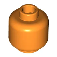 Minifig Head [Plain] [Blocked Open Stud] / Orange
