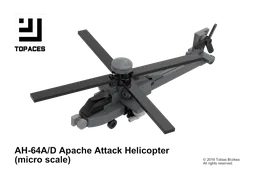 Micro AH-64A/D Apache Attack Helicopter