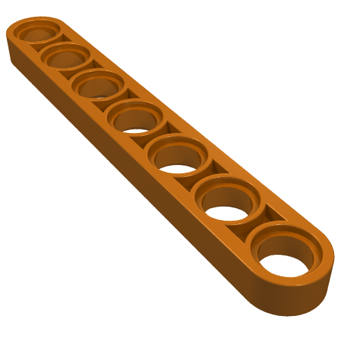 Lego Technic Beam 1 x 7 Thin / Dark Orange