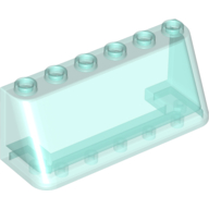 Lego Windscreen 2 x 6 x 2, Thin Top / Trans-Light Blue