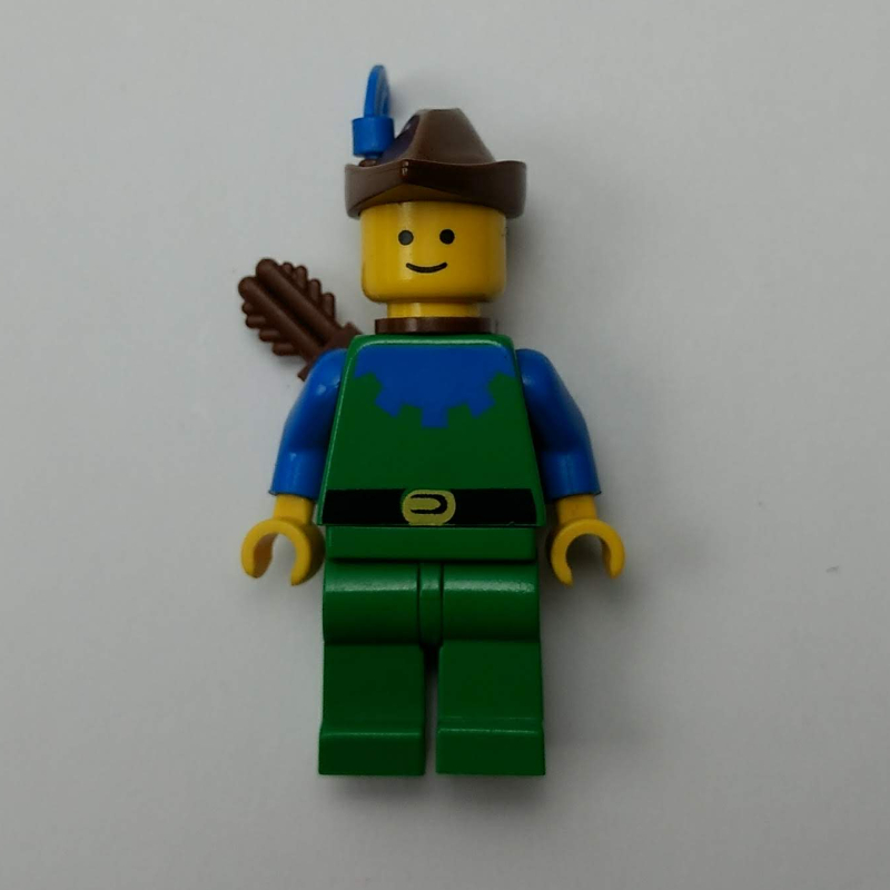 Lego Forestman Archer (Forestmen) - Blue, Brown Hat, Blue Plume