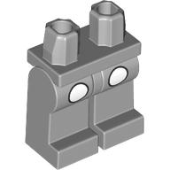 Lego Hips with Light Bluish Gray Legs with White Buttons/Dots, Light Bluish Grey Shoes print / Light Bluish Gray