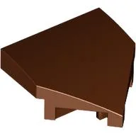 Brick Wedged, Curved 2 x 2 with Stud Notches / Reddish Brown