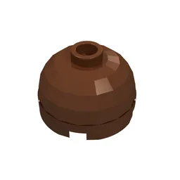 Brick Round 2 x 2 Dome Top, Blocked Open Stud, Bottom Axle Holder / Reddish Brown