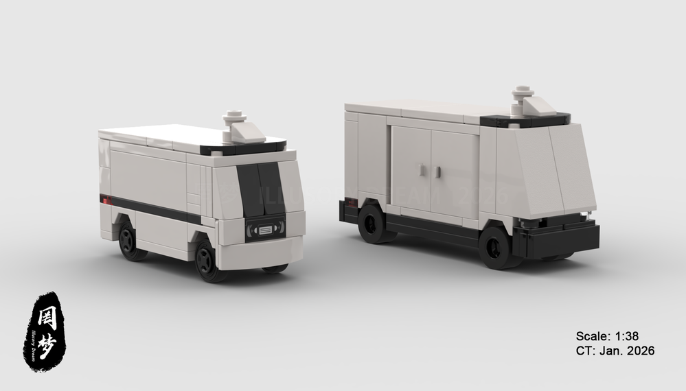 Lego Autonomous Delivery Vehicle X3, X6 (1:38)