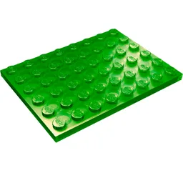 Plate 6 x 8 / Trans-Green