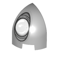 Lego Brick Round Curved 1 x 1 x 1 1/3 Quarter Dome with Headlight print
