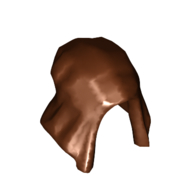 Lego Hood Long, Angular / Reddish Brown