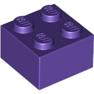 Lego Brick 2 x 2 / Dark Purple