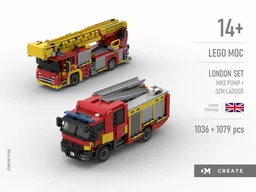 London set - Mk3 pump ladder + Scania 32M Turntable ladder
