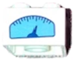 Brick 2 x 2 with Medium Azure Gauge with Dark Blue Needle Pattern (Sticker) - Set 41446