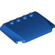 Lego Brick Wedged, Curved Triple 4 x 6 x 2/3 with 4 Studs / Blue