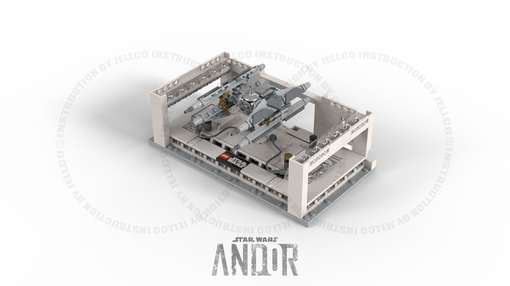 Lego Micro Diorama : Hangar for Imperial Starfighters PART II