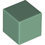 Lego Minifig Head Special, Cube [Plain] / Sand Green