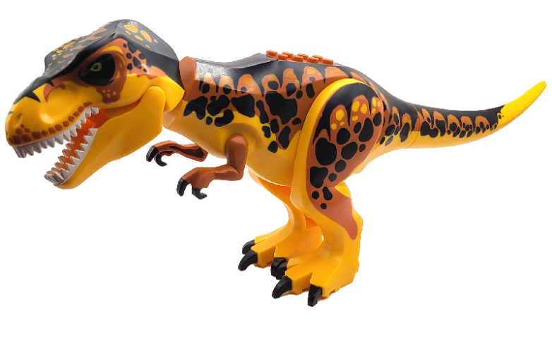 Lego Dinosaur Tyrannosaurus rex with Dark Orange Back and Black Markings
