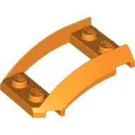 Wheel Arch, Curved Wedge 4 x 3 with 2 x 2 Opening and 4 Studs / Orange