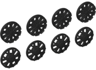 Lego Wheel Cover 7 Spoke Y-Shape and 10 Spoke T-Shape for Wheel 18976, 8 in Bag - 4 of Each (Multipack)