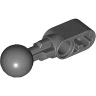 Technic Beam 1 x 2 with Ball Joint Straight, Smooth Ball / Dark Bluish Gray