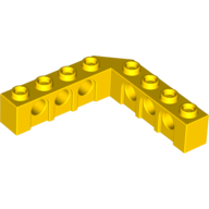 Lego Technic Brick 5 x 5 Right Angle (1 x 4 - 1 x 4) / Yellow
