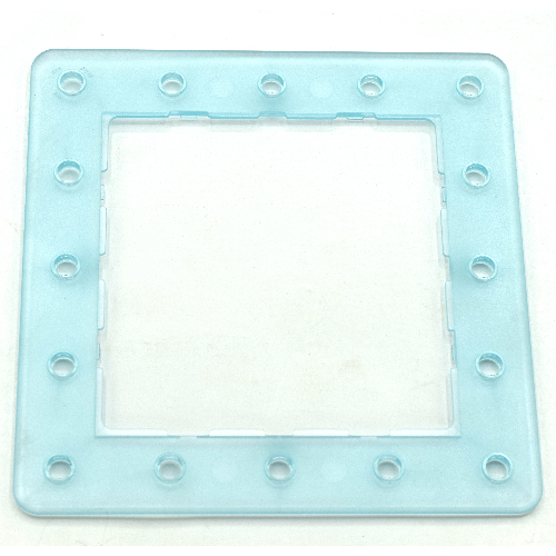 Lego Clikits Frame, Square with 5 x 5 Holes Arrangement / Trans-Very Lt Blue