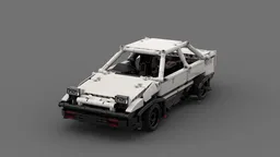 toyota sprinter trueno ae 86 white coupe hachiroku stock