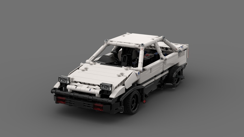 Lego toyota sprinter trueno ae 86 white coupe hachiroku stock