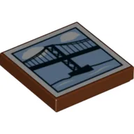 Tile 2 x 2 with Suspension Bridge Print