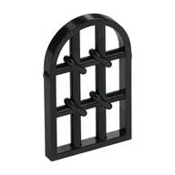 Window 1 x 2 x 2 & 2/3 Pane Twisted Bar with Rounded Top