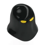 Hood, Full with Bright Light Orange Eyes Print / Black