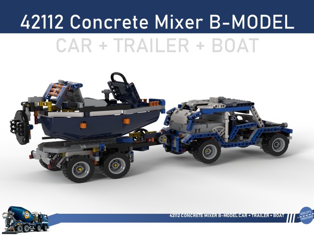 Lego 42112 Alternate CAR + TRAILER + BOAT