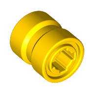 Lego Wheel 8 x 9 with Hole Notched for Wheels Holder Pin, Re-inforced Back / Yellow