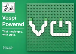 Vospi Powered label logo (DOTS version)