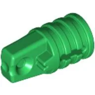 Hinge Cylinder 1 x 2 Locking with 1 Finger and Axle Hole On Ends / Green