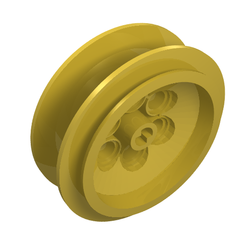 Lego Wheel 43.2 x 18 with Extended Axle Stem / Yellow