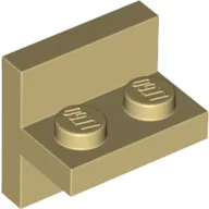 Bracket 2 x 2 with 1 x 2 Vertical Studs / Tan