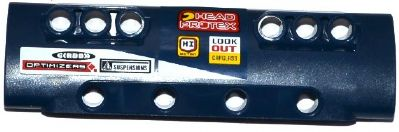 Lego Technic, Panel Curved 11 x 3 with 10 Pin Holes through Panel Surface with White Stripe and Sponsor Logos Pattern Left (Stickers) - Set 42033