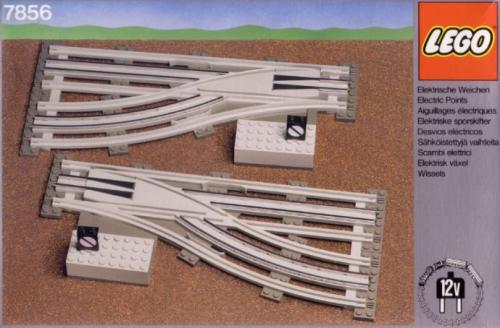 Lego Left and Right Manual Points with Electric Rails