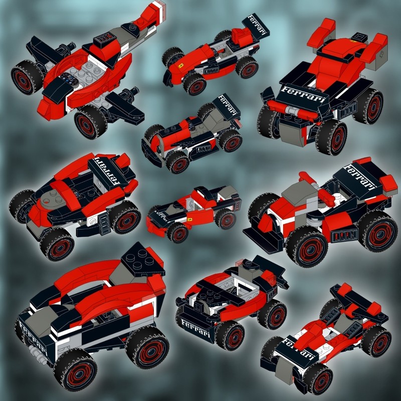 Lego 60443 10 in 1 Formula rebuild cars