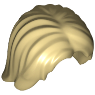 Lego Hair Mid-Length Tousled with Center Part / Tan