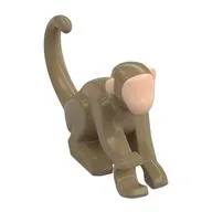 Animal, Monkey / Ape / Orangutan, One Arm Out with Light Nougat Face Pattern / Dark Tan