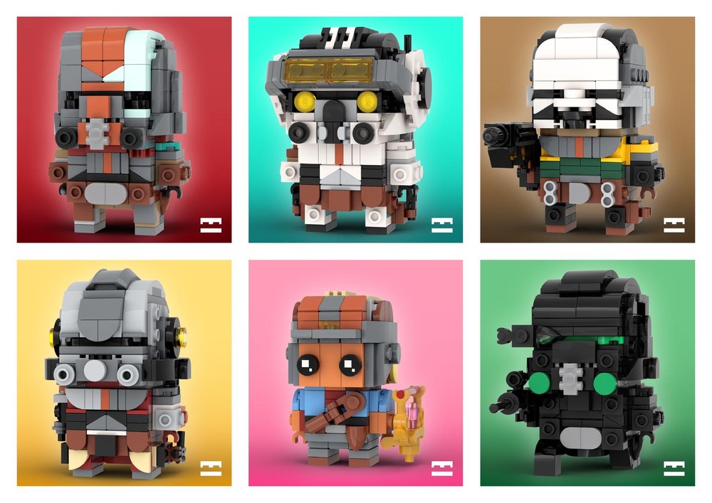 Lego Bad Batch Brickheadz Collection LEGO MOC - Star War s: The Bad Batch