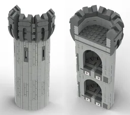 Round medieval half-tower