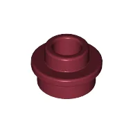 Plate Round 1 x 1 with Open Stud / Dark Red