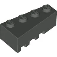Brick Wedged, Angled 4 x 2 Right / Dark Gray